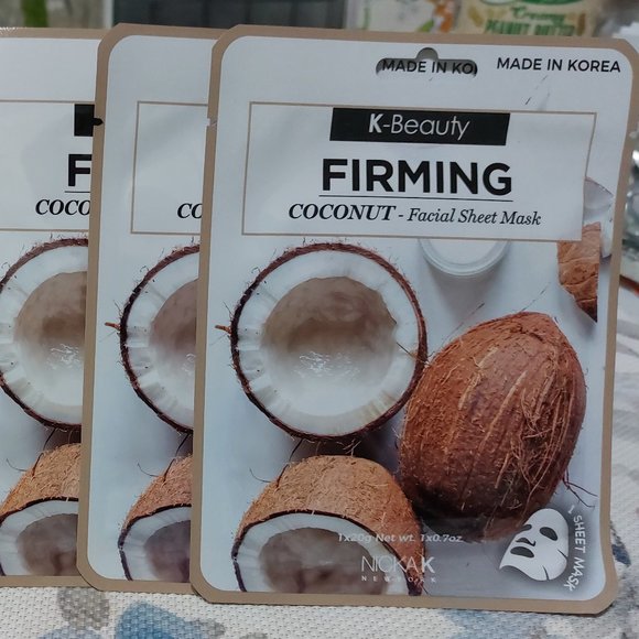 K Beauty FIRMING Coconut Facial Sheet Masks - 6 PIECES - Picture 1 of 2